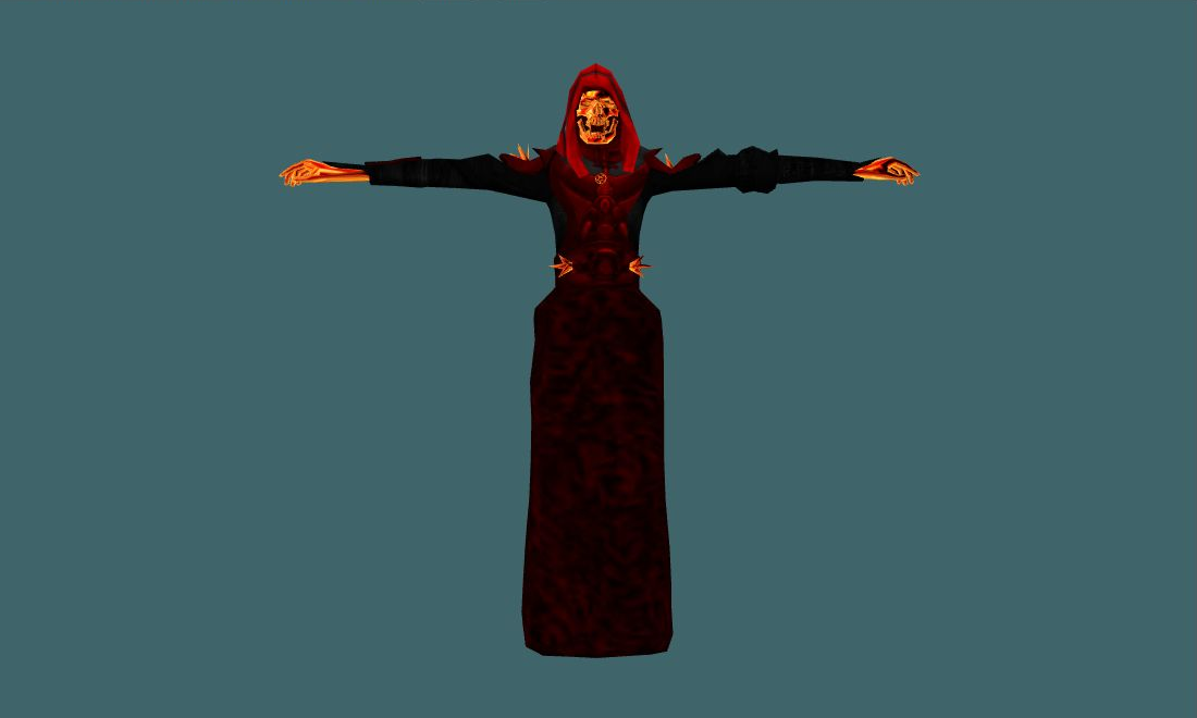 Burning skeleton — Human Model - front - GoldSrc Studio preview