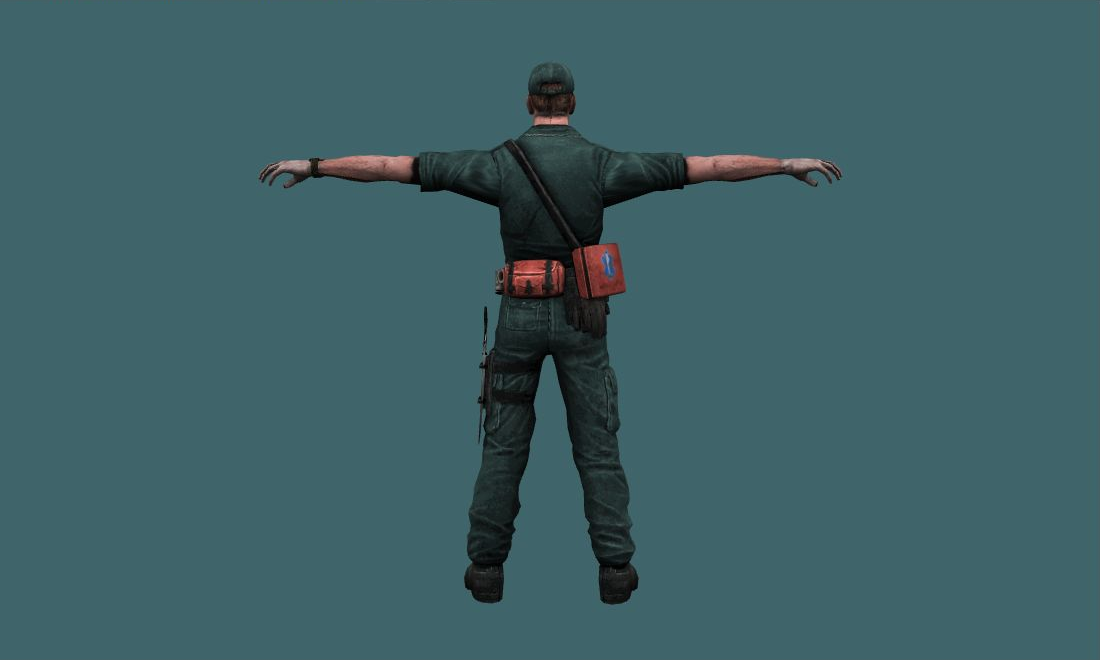 Alfred Anderson - Human Model - back - GoldSrc Studio preview