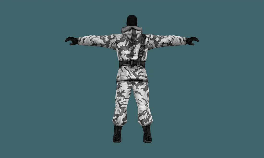 Original CS Player Models — arctic — Human Model - back - GoldSrc Studio preview