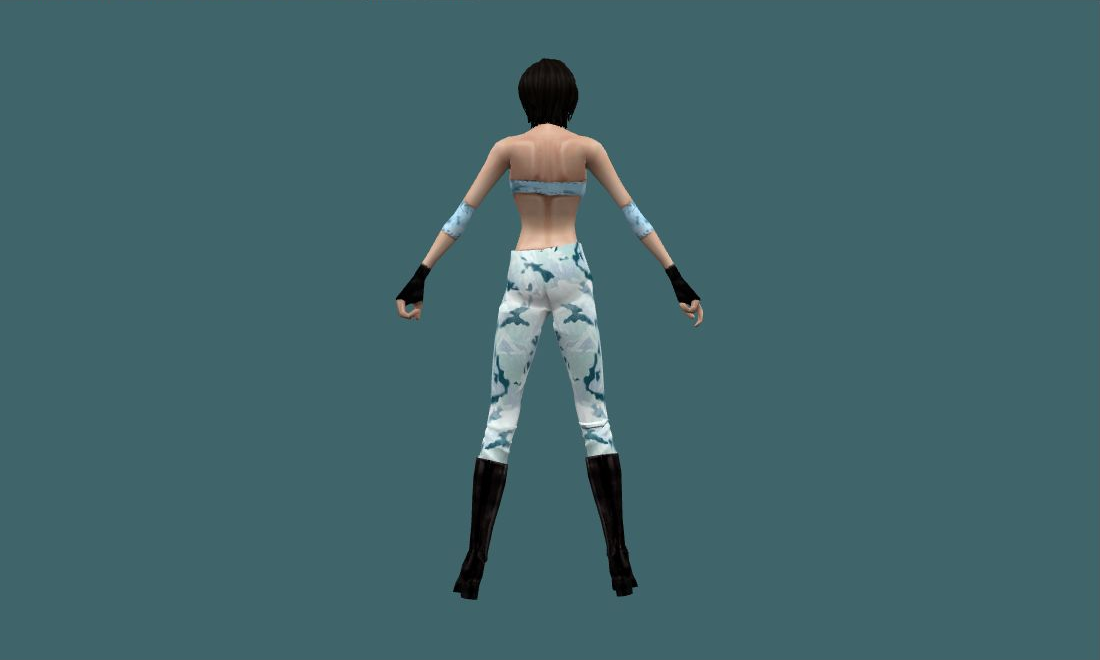American Girl - Human Model - back - GoldSrc Studio preview