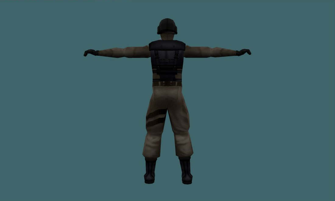 Pseudo Hunk - Human Model - back - GoldSrc Studio preview