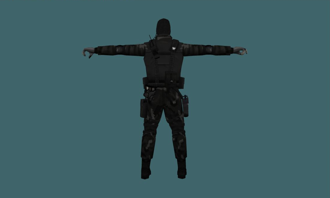 DarkSHine Alternate Pack CS: CZ — gign — Human Model - back - GoldSrc Studio preview