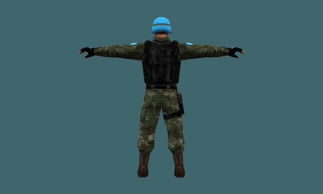 Brazil UN - Human Model - back - GoldSrc Studio preview
