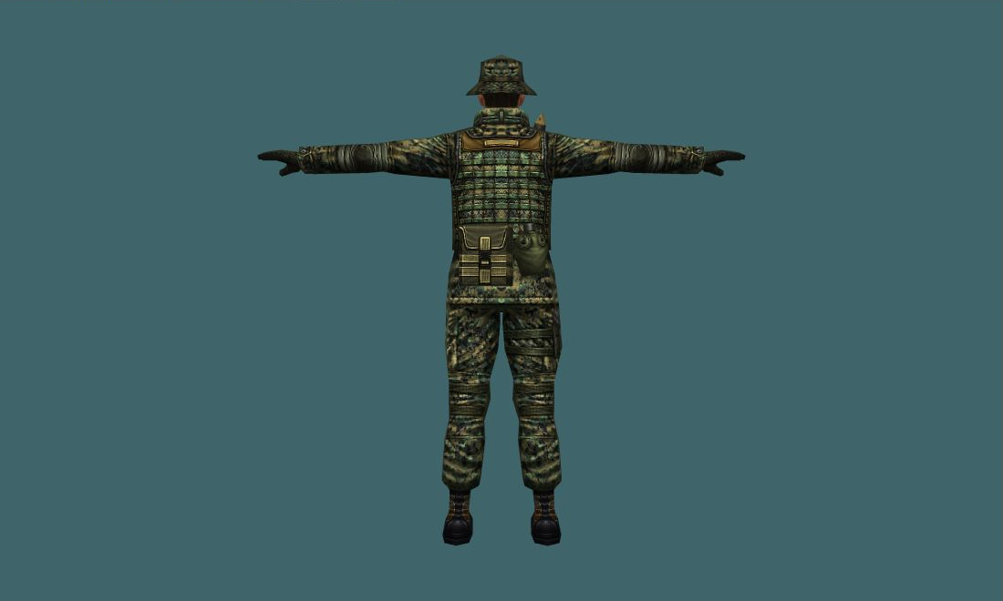CSO SAF — Human Model - back - GoldSrc Studio preview