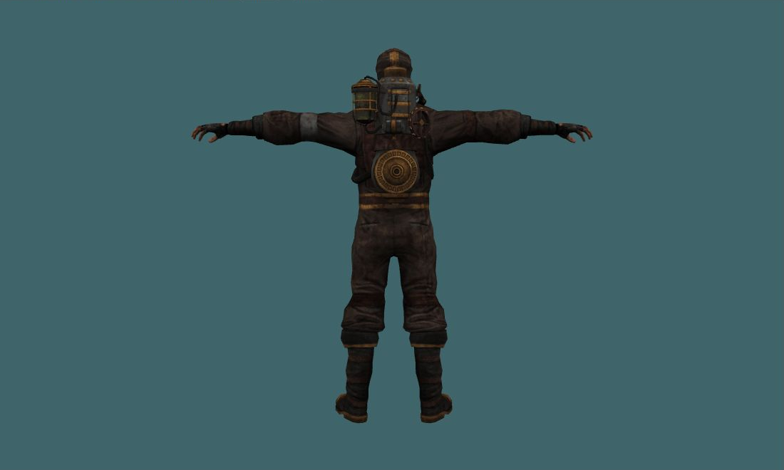 Steampunk - Human Model - back - GoldSrc Studio preview