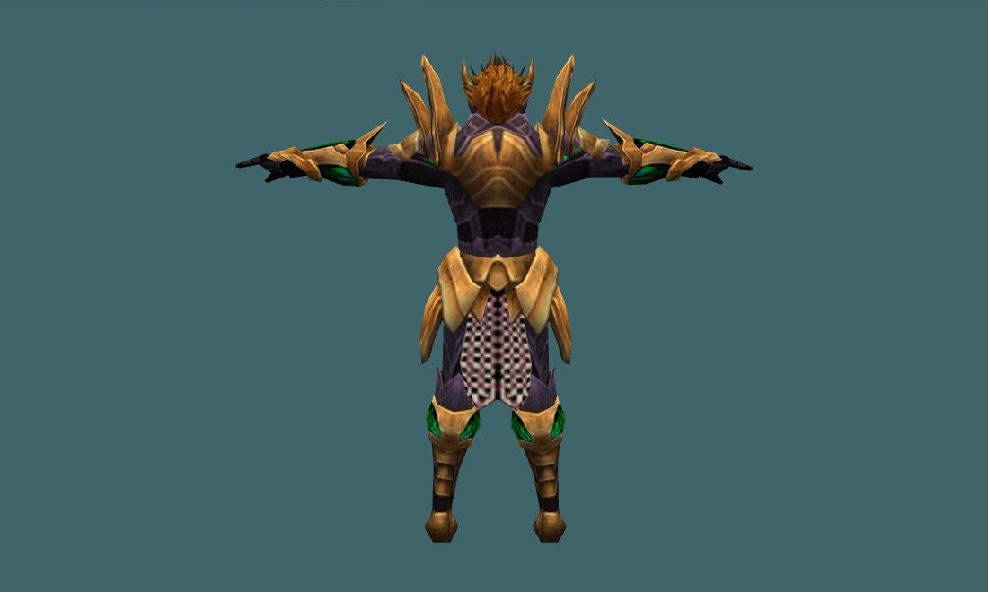 Brave Knight - Human Model - back - GoldSrc Studio preview