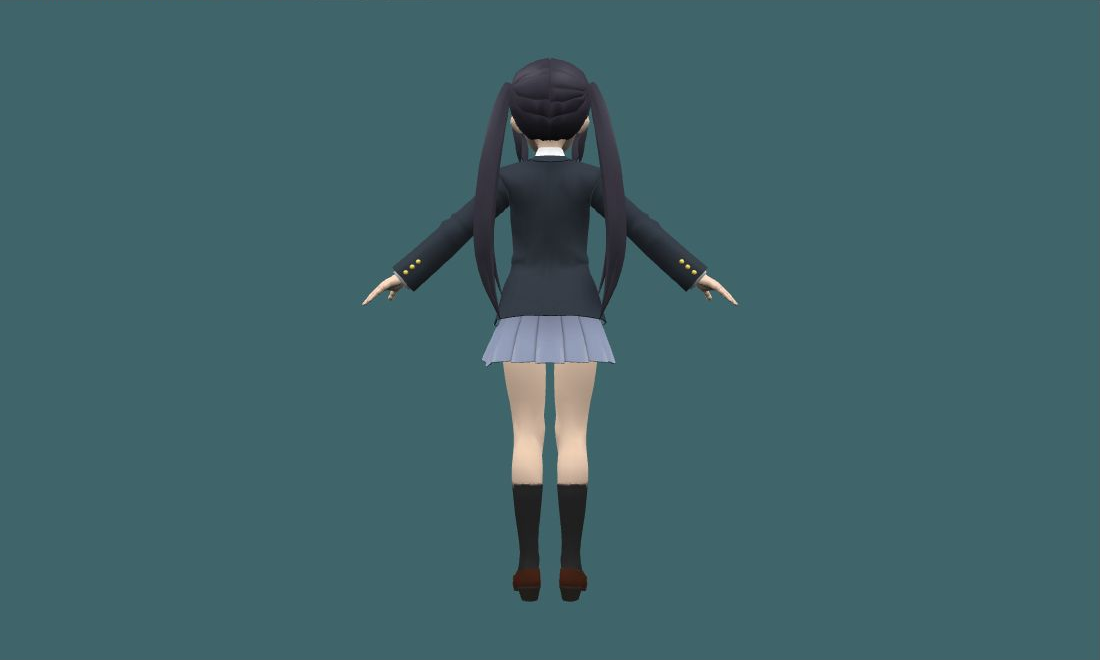 Azusa - Human Model - back - GoldSrc Studio preview