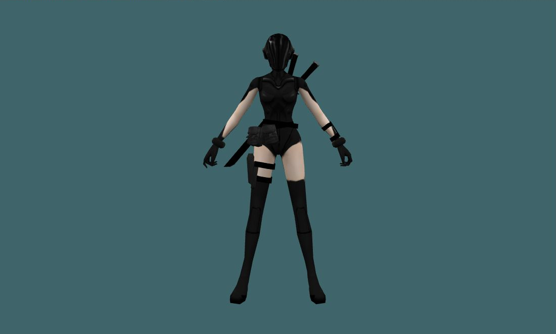 Assassin (Dark) - Human Model - front - GoldSrc Studio preview