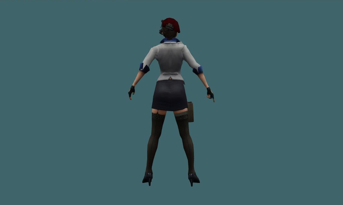 Judy Chou - Human Model - back - GoldSrc Studio preview