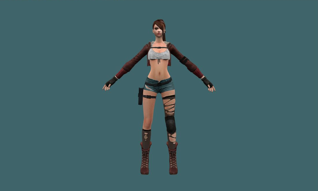 Xiah - Human Model - front - GoldSrc Studio preview