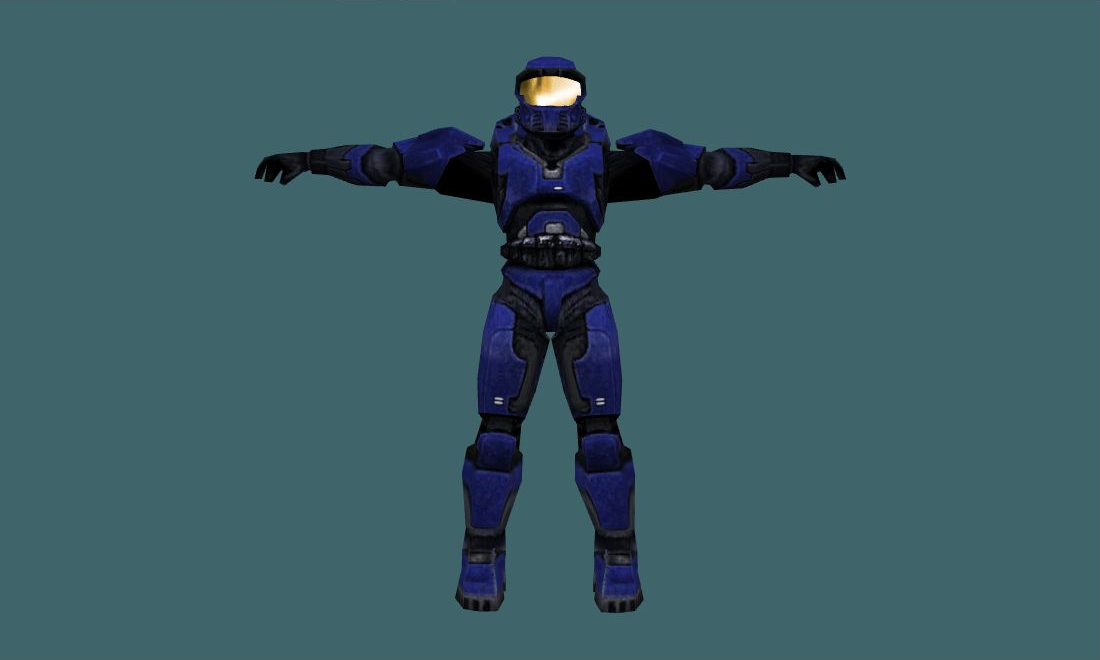 Halo player model — gign — Human Model - front - GoldSrc Studio preview