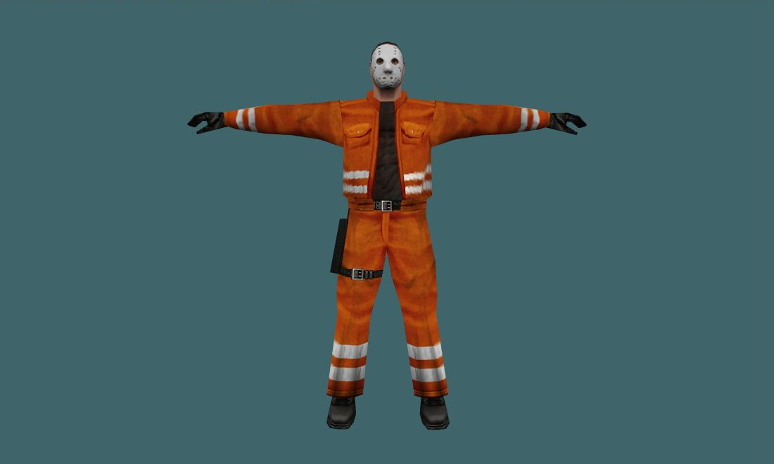 Friday 13th's Prison Jason — Human Model - front - GoldSrc Studio preview
