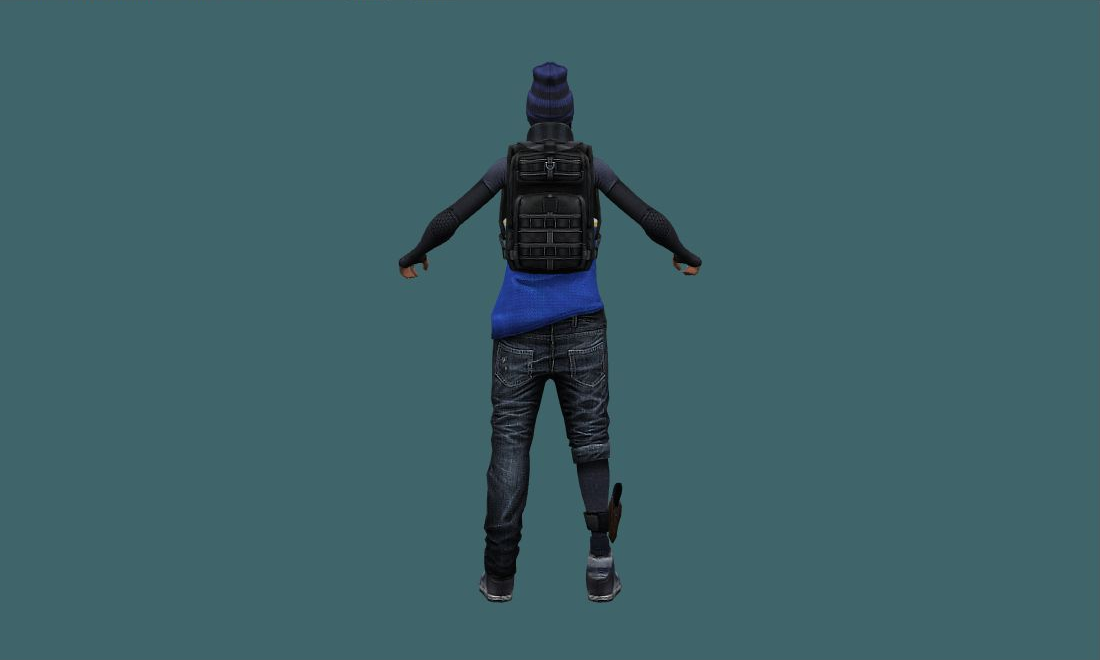 Hide - Human Model - back - GoldSrc Studio preview