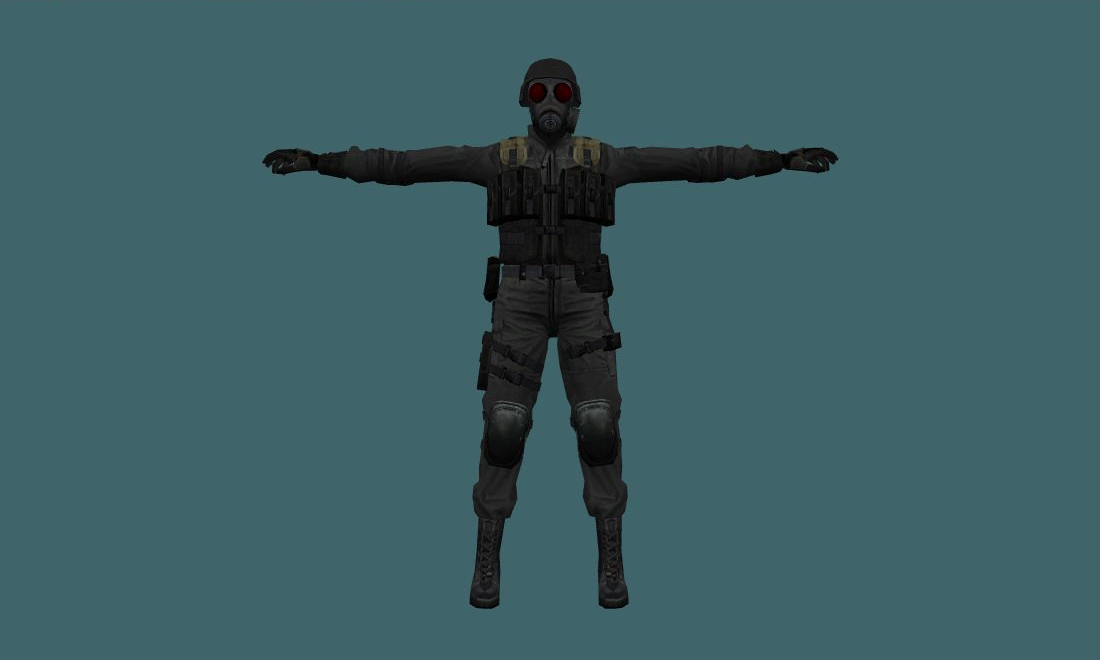 Hunk - Human Model - front - GoldSrc Studio preview