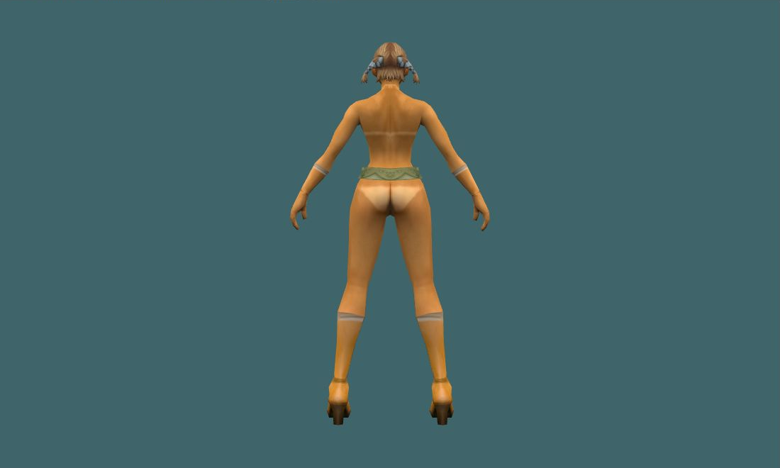 Fighter Nud - Human Model - back - GoldSrc Studio preview