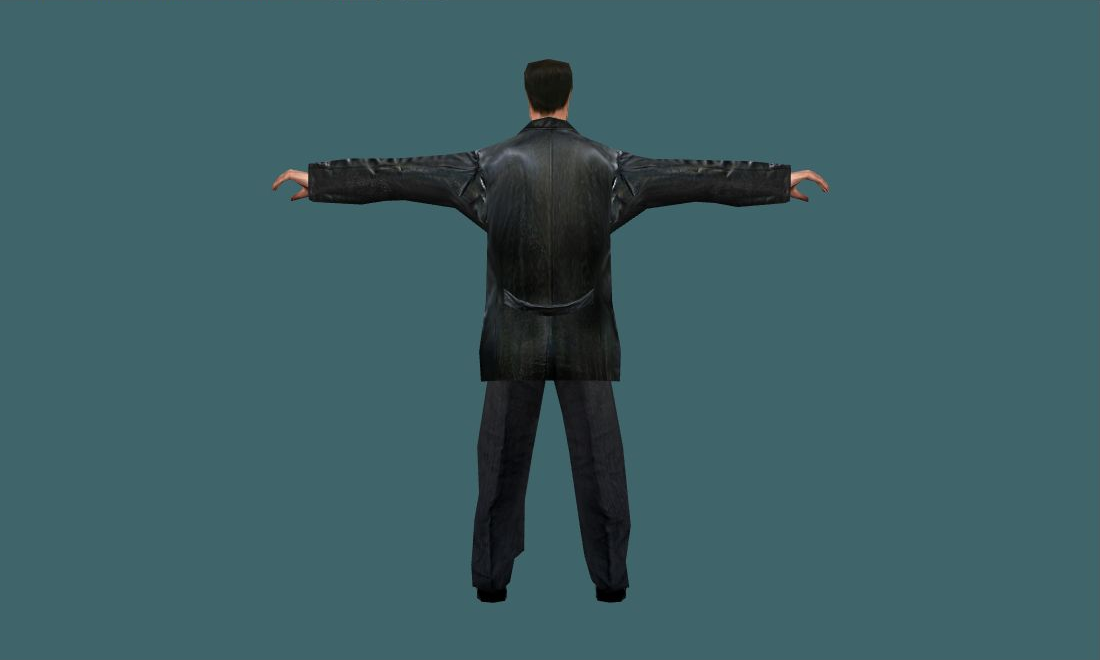 Max Payne — Human Model - back - GoldSrc Studio preview