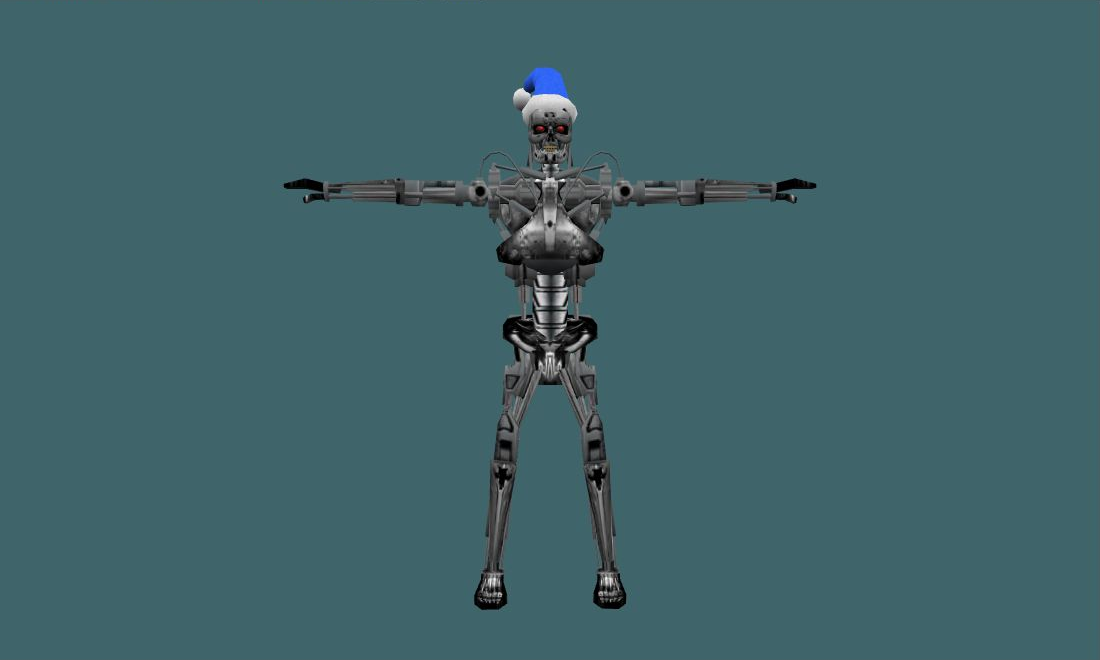 Terminator Blue Xmas - Human Model - front - GoldSrc Studio preview