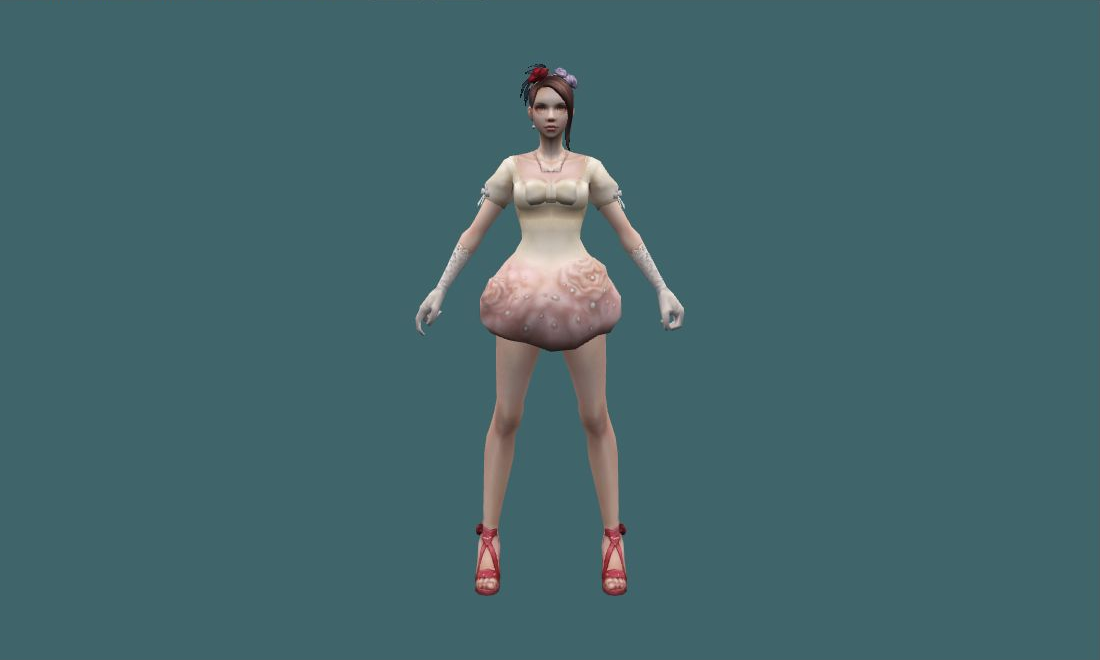 White Girl - Human Model - front - GoldSrc Studio preview