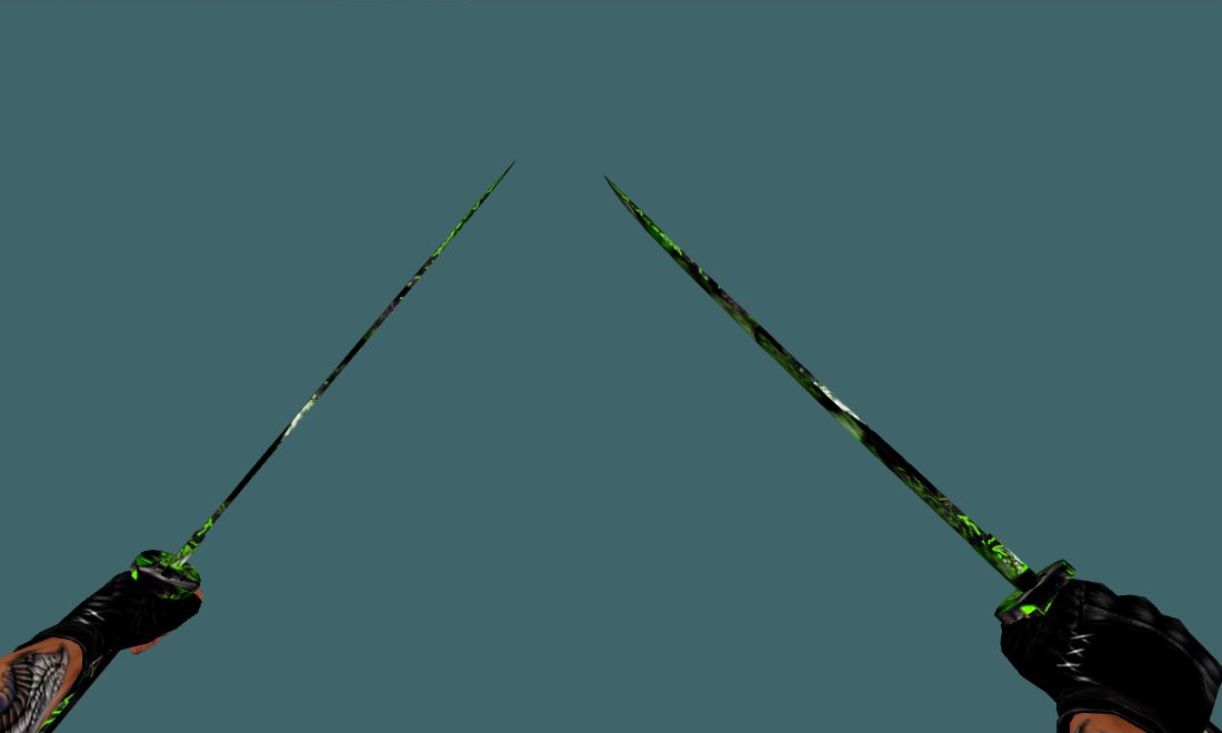 Dual Katana Green — Human Melee — photo 1