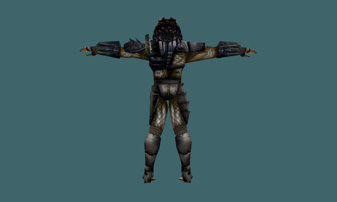 Predator (Gray) - Human Model - back - GoldSrc Studio preview