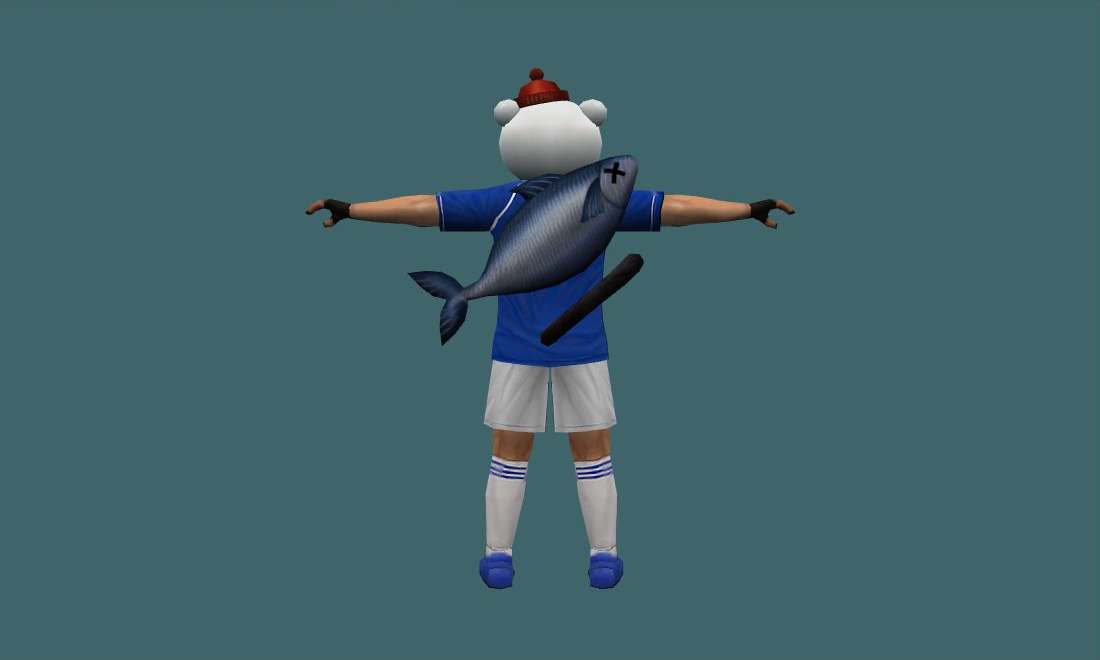 Blue Footballer New - Human Model - back - GoldSrc Studio preview