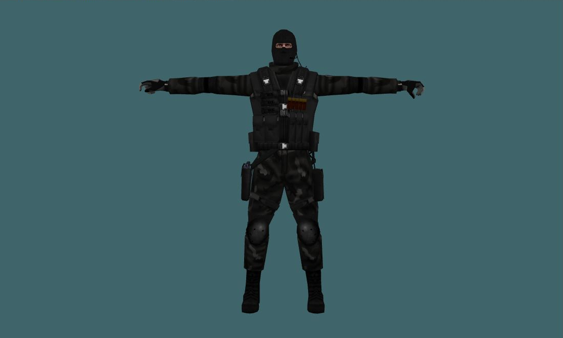 DarkSHine Alternate Pack CS: CZ — gign — Human Model - front - GoldSrc Studio preview