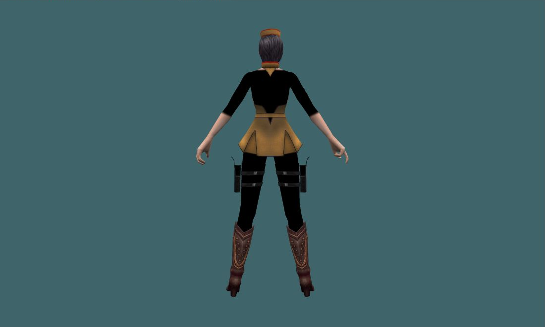 Ritsuka (Uniform) - Human Model - back - GoldSrc Studio preview
