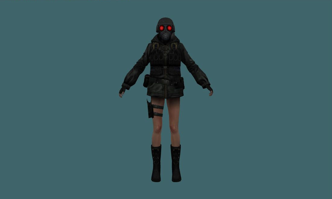 Hunk - Human Model - front - GoldSrc Studio preview