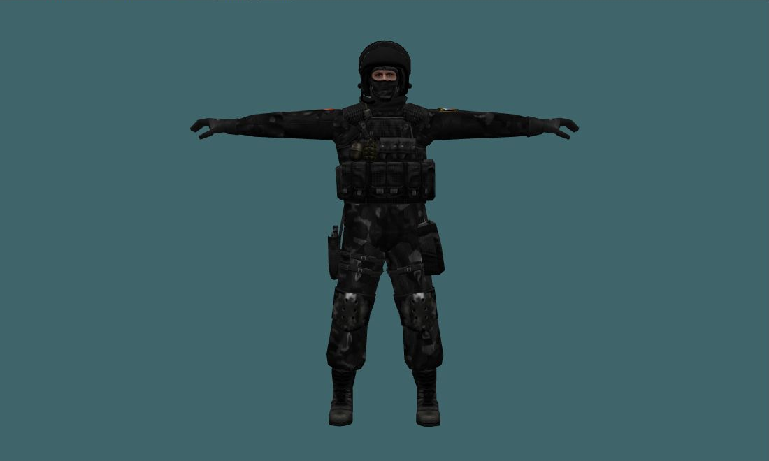 Fighter of Alpha - Human Model - front - GoldSrc Studio preview