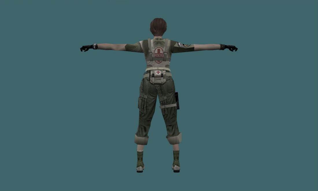 Rebecca Chambers - Human Model - back - GoldSrc Studio preview