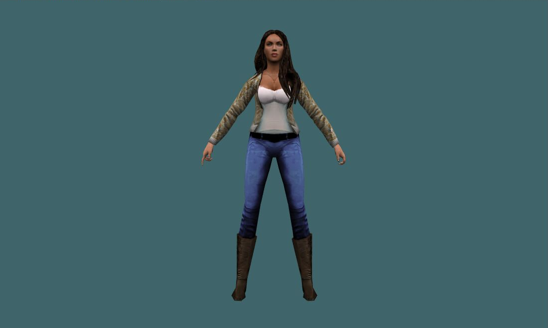 Megan Fox (Retexture) - Human Model - front - GoldSrc Studio preview