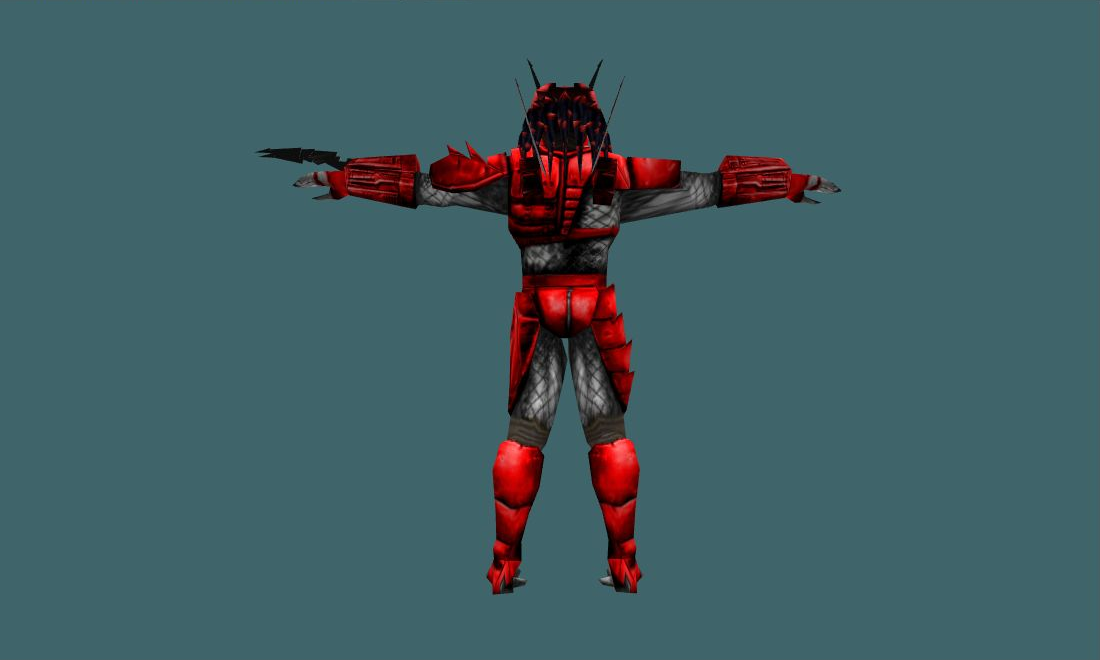 Predator (Red) - Human Model - back - GoldSrc Studio preview