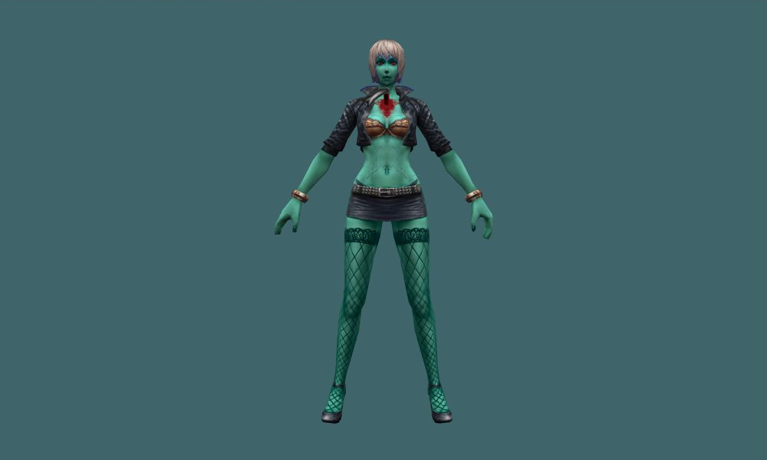 Girl Zombie - Zombie - front - GoldSrc Studio preview