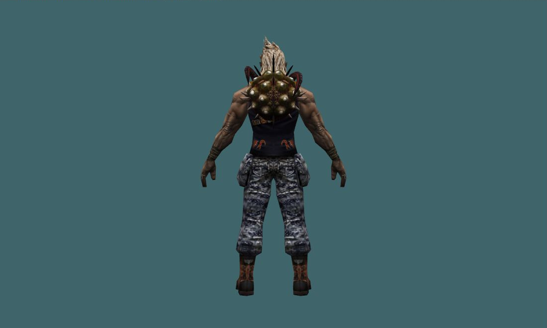 Jim (Mutant) - Human Model - back - GoldSrc Studio preview