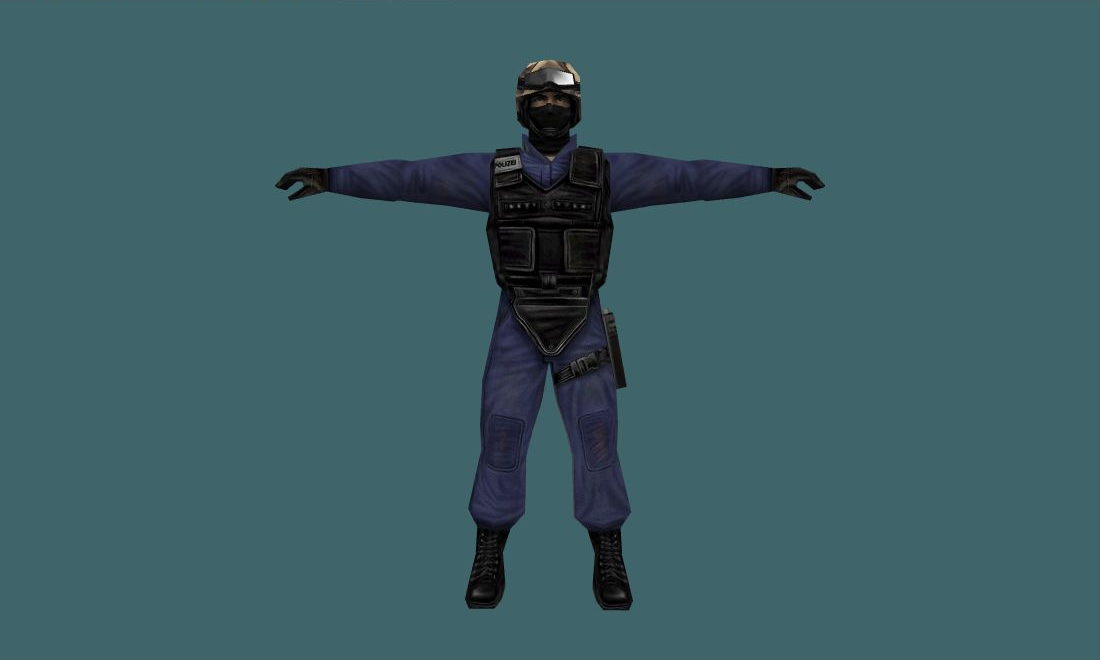 Original CS Player Models — gsg9 — Human Model - front - GoldSrc Studio preview