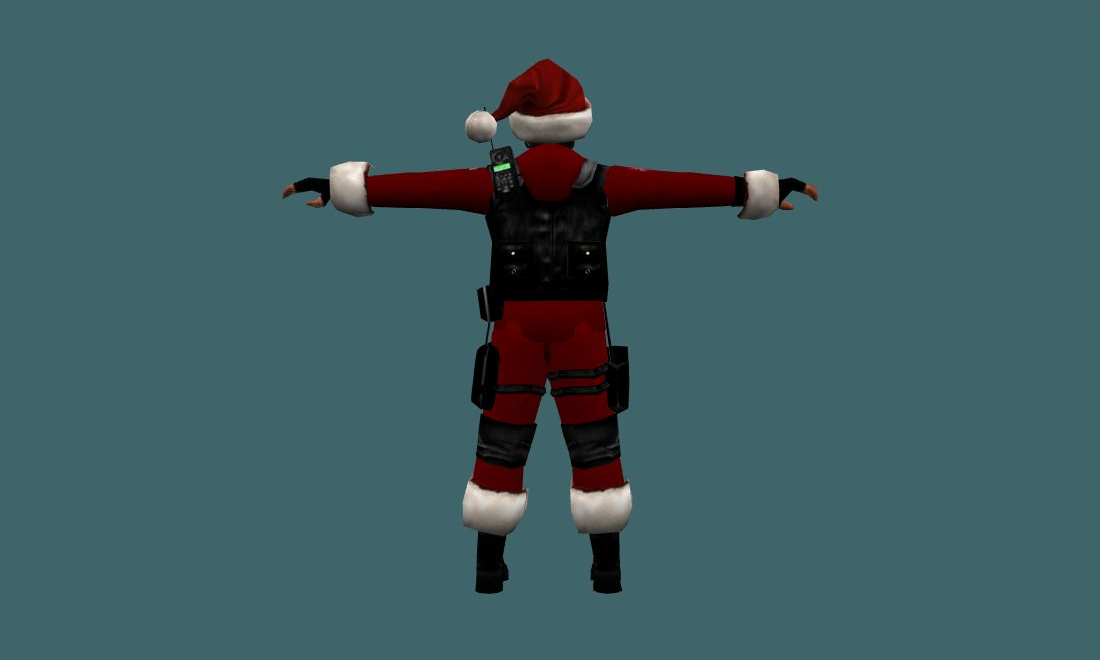 Umbrella (Xmas) - Human Model - back - GoldSrc Studio preview