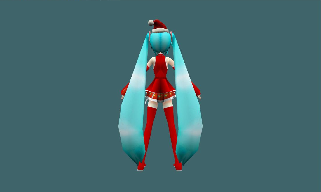 Miku (Xmas) - Human Model - back - GoldSrc Studio preview