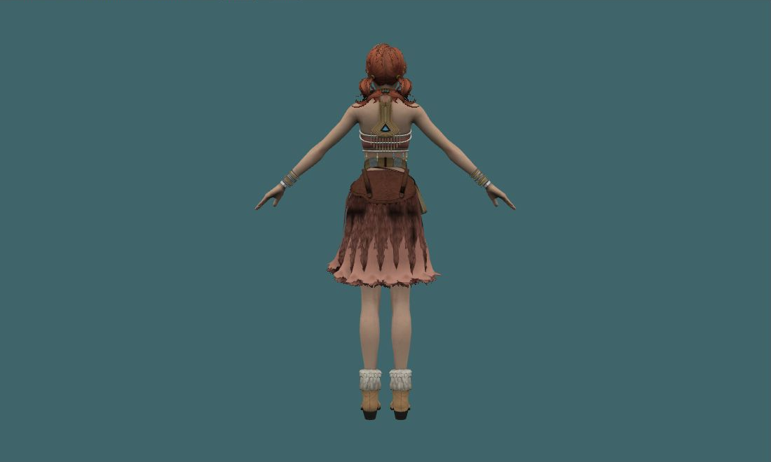 Oerba Dia Vanille - Human Model - back - GoldSrc Studio preview