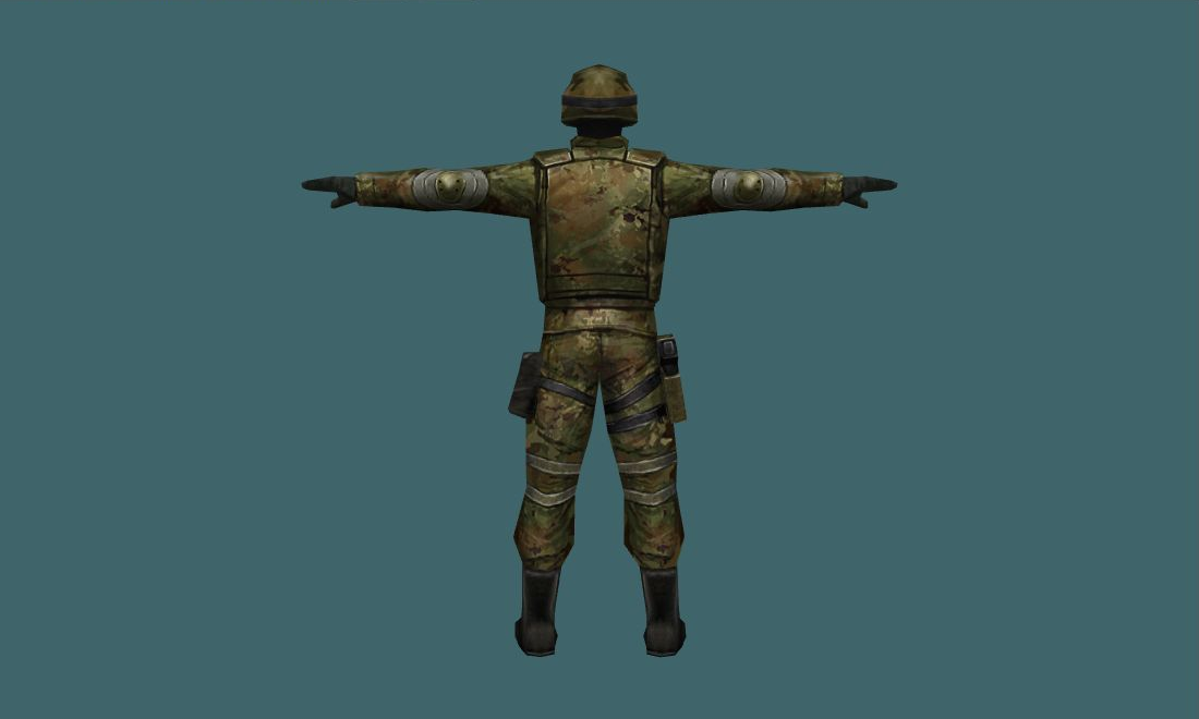 CSO SAT — Human Model - back - GoldSrc Studio preview