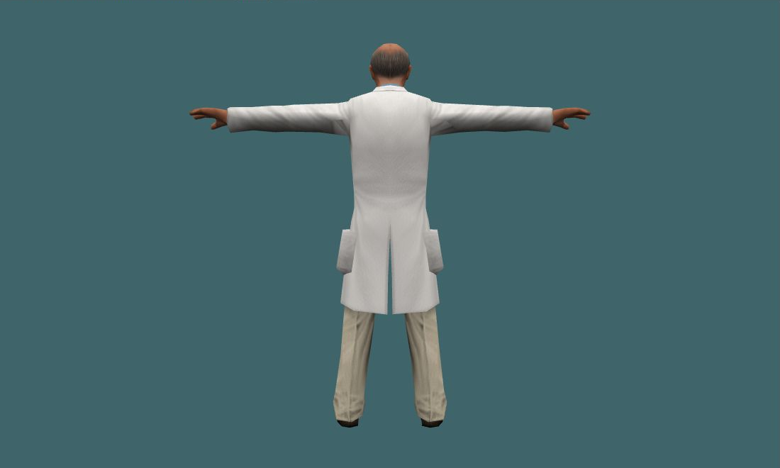 Scientist - Human Model - back - GoldSrc Studio preview