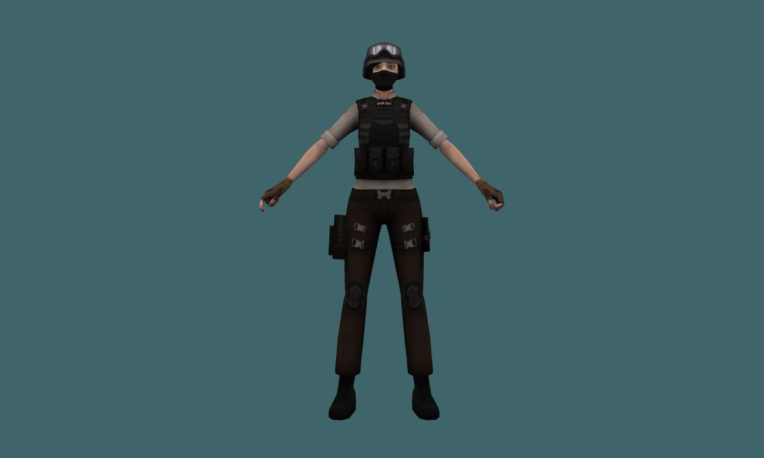 POLISI - Human Model - front - GoldSrc Studio preview