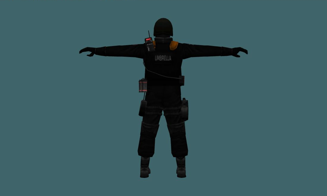 Gign (Umbrella) - Human Model - back - GoldSrc Studio preview