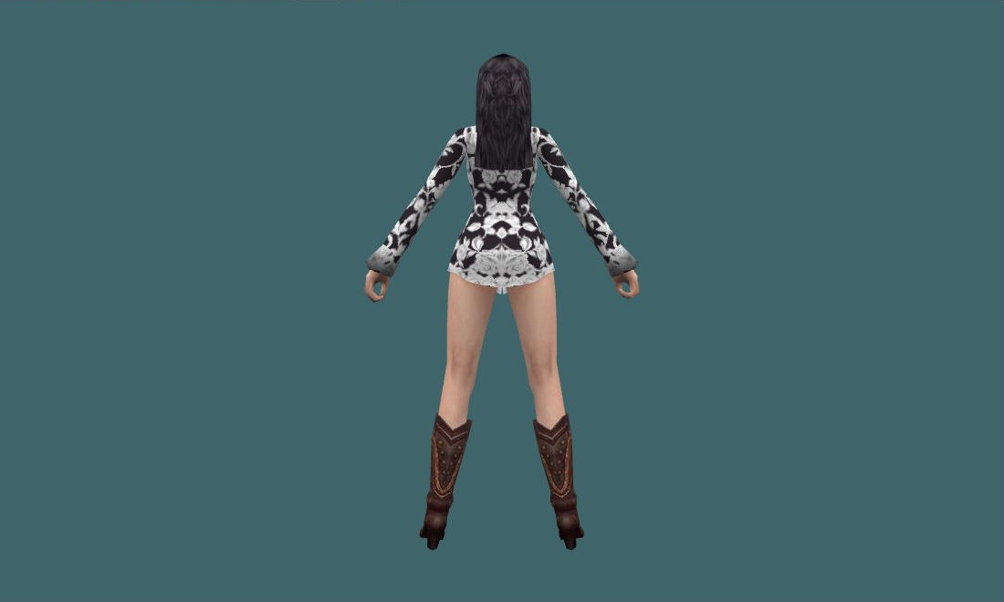 Anjella - Human Model - back - GoldSrc Studio preview