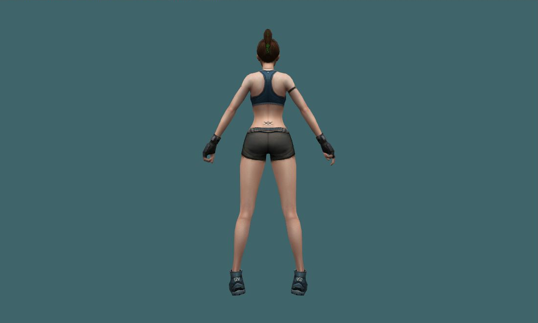 Isabelle - Human Model - back - GoldSrc Studio preview