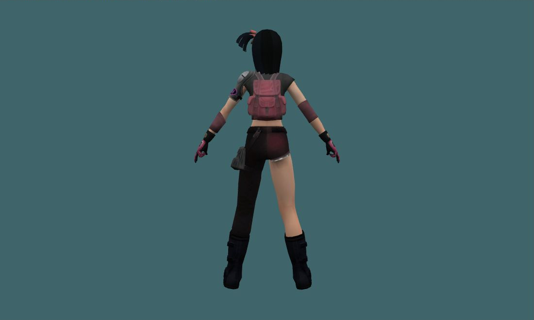 Bulma - Human Model - back - GoldSrc Studio preview
