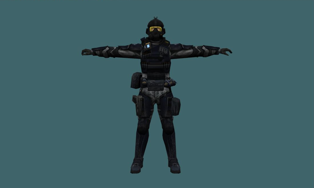C.E.L.L. - Human Model - front - GoldSrc Studio preview