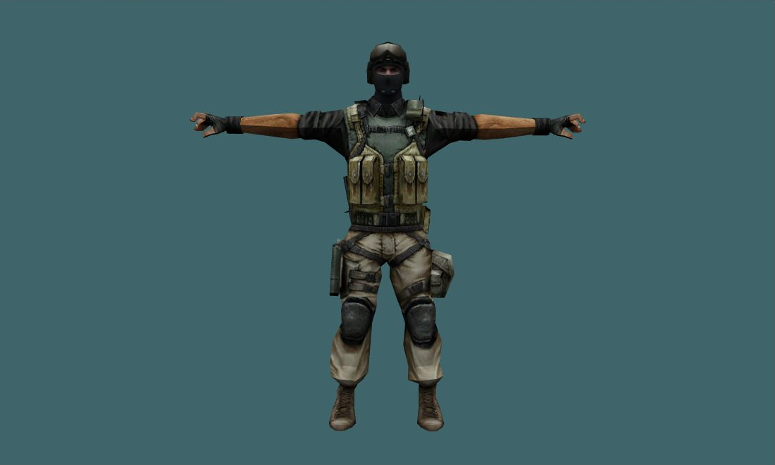 Mercenary - Human Model - front - GoldSrc Studio preview