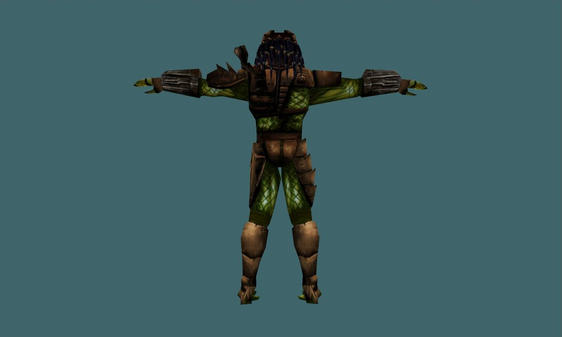 Predator (Green) - Human Model - back - GoldSrc Studio preview