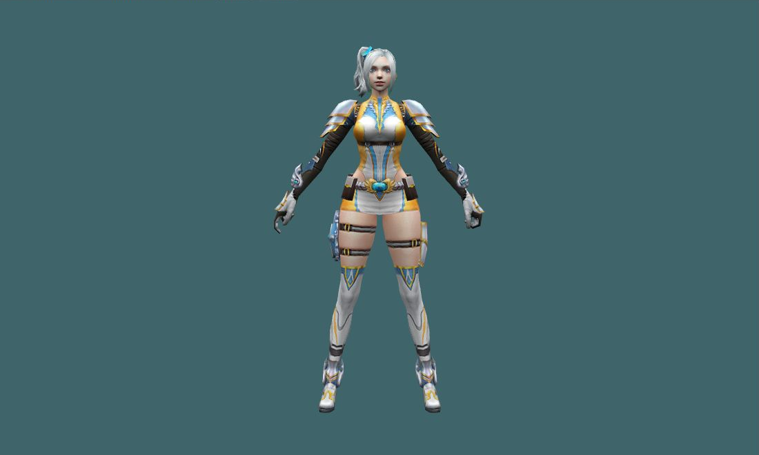 Flora (Paladin) - Human Model - front - GoldSrc Studio preview
