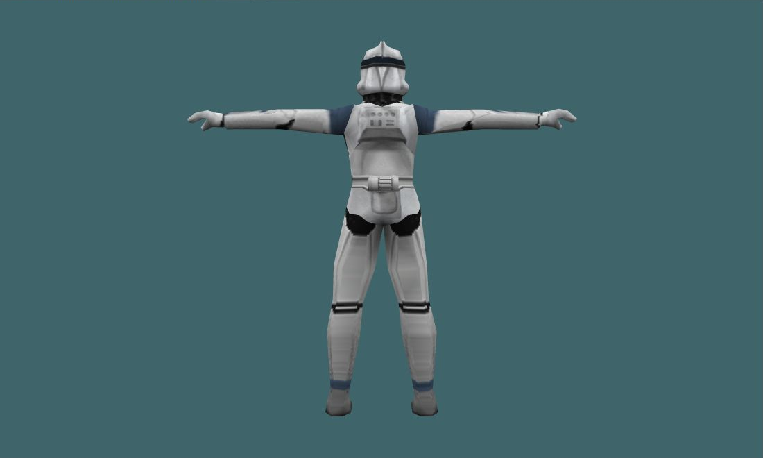 Clone trooper - Human Model - back - GoldSrc Studio preview